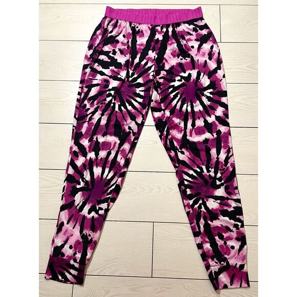 Juicy Couture Other - Juicy Couture Women's Soft Pink Tie Die Pants With Pink Logo Band Size Small‎